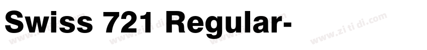 Swiss 721 Regular字体转换